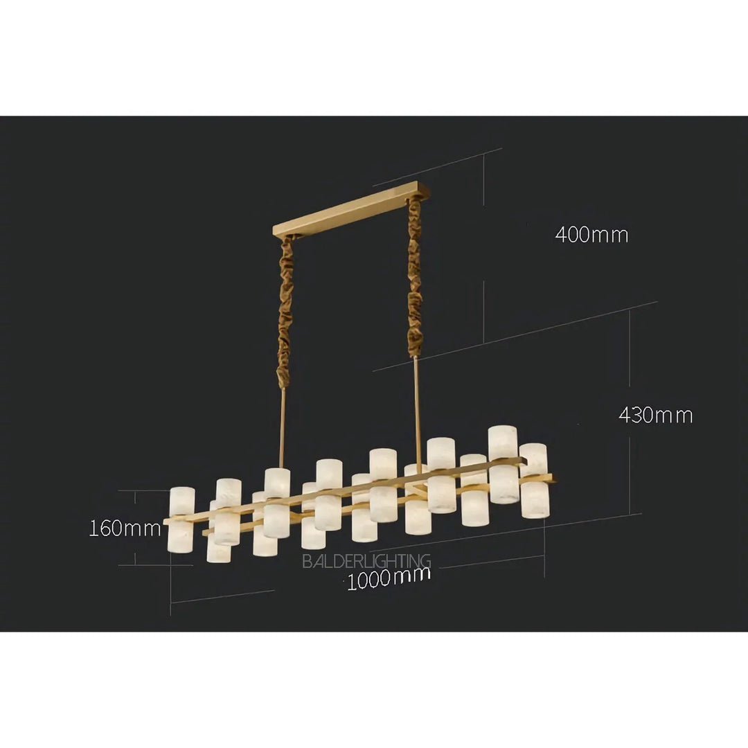 Alabaster Linear Chandelier