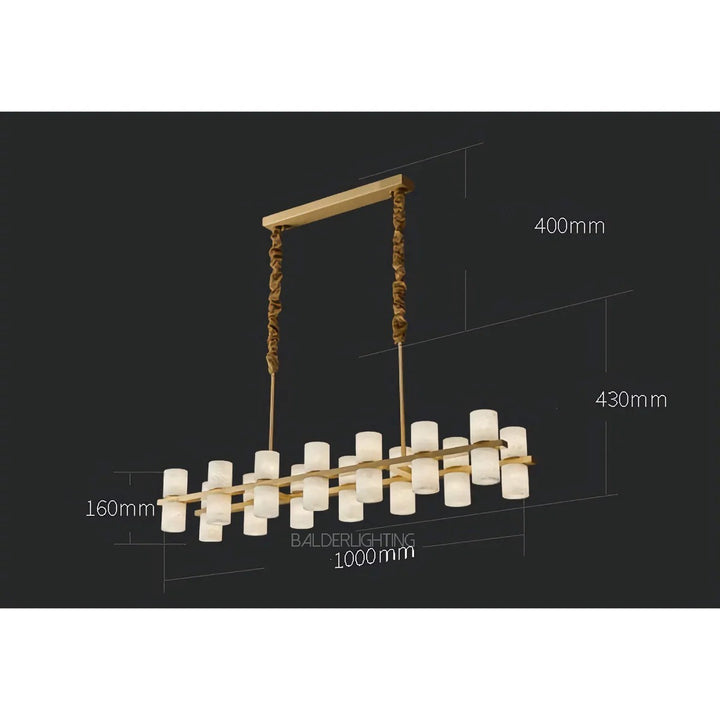 Alabaster Linear Chandelier