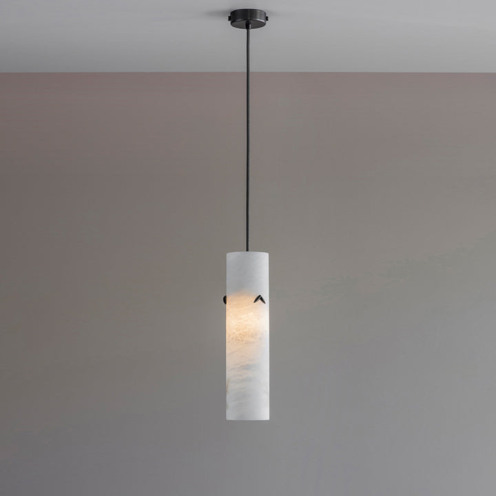Alabaster Pendant Light with Leaf