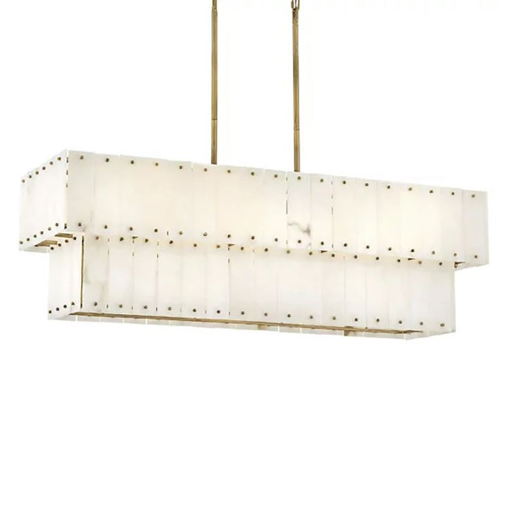 Alabaster Rancho  2-Tier Linear Chandelier