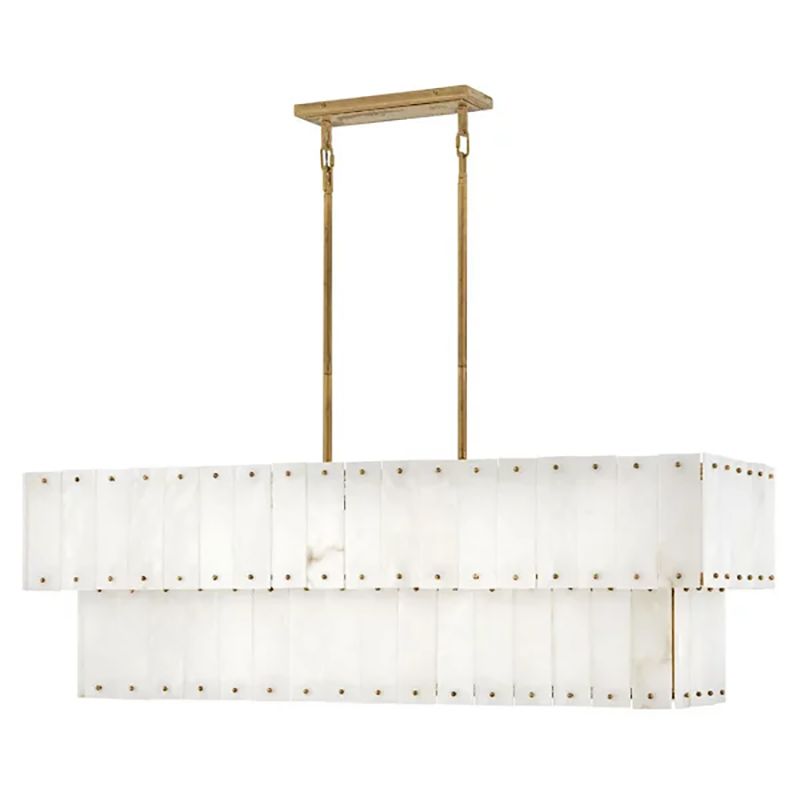 Alabaster Rancho  2-Tier Linear Chandelier