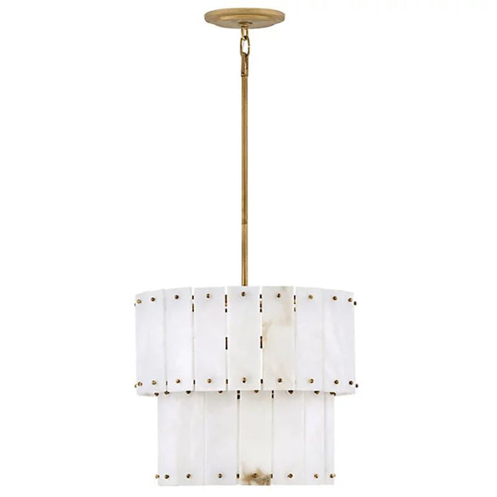 Alabaster Rancho  2-Tier Round Chandelier (Small)