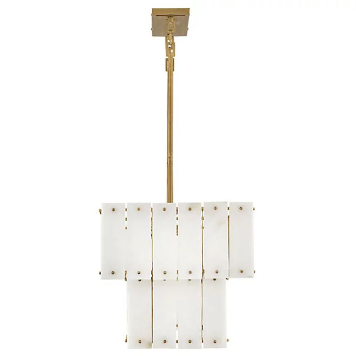 Alabaster Rancho  2-Tier Round Chandelier (Small)