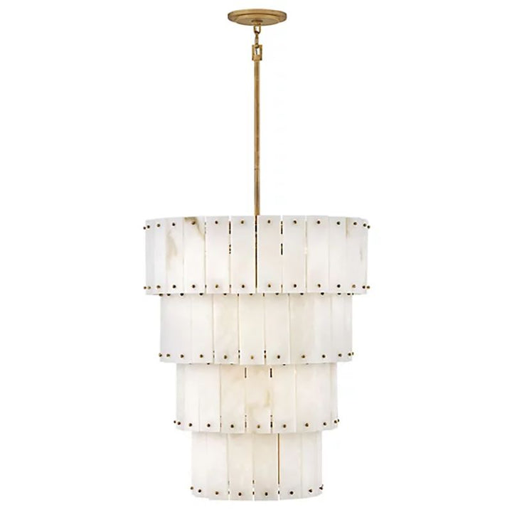 Alabaster Rancho  4-Tier Round Chandelier