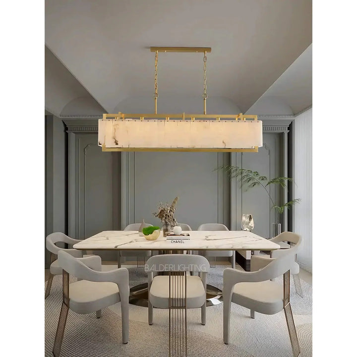 Alabaster Rectangle Chandelier