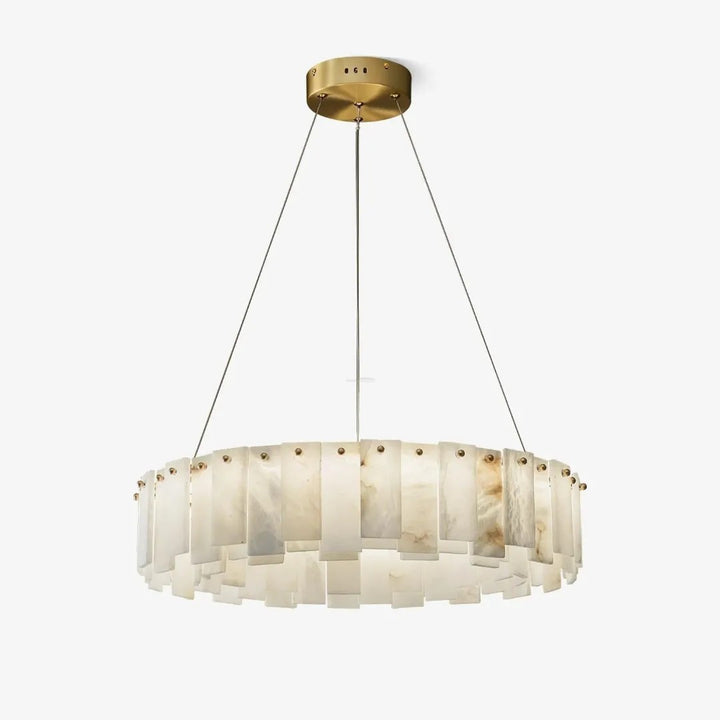 Alabaster Roma Halo Round Chandelier