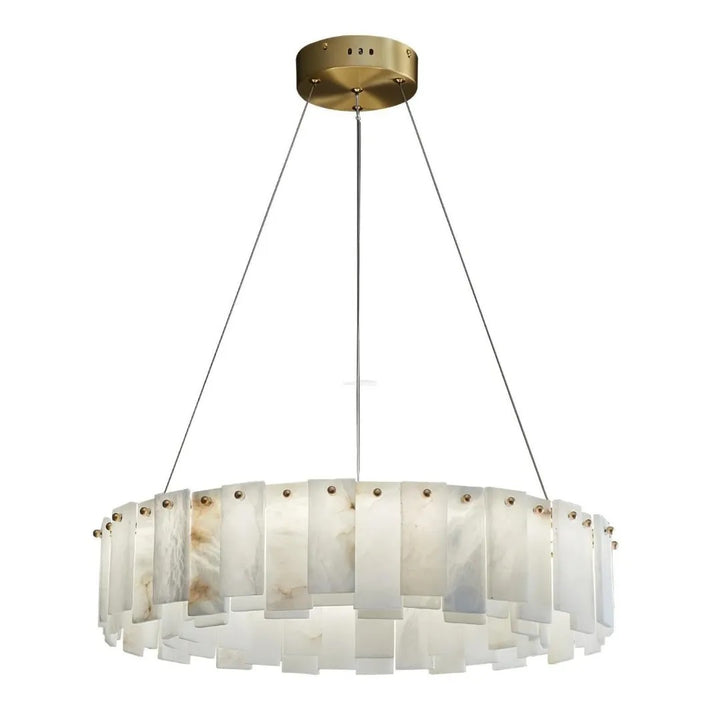 Alabaster Roma Halo Round Chandelier