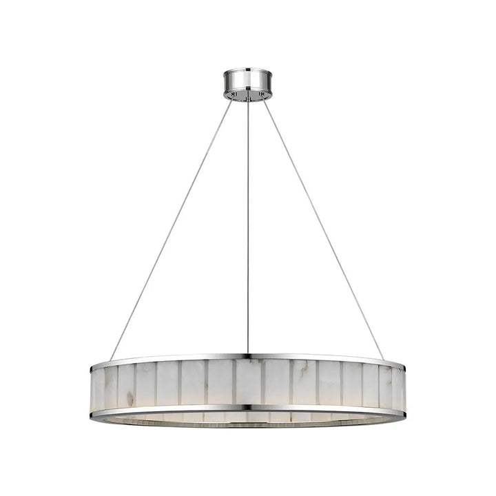 Alabaster Round LED Ring Chandelier 30"D