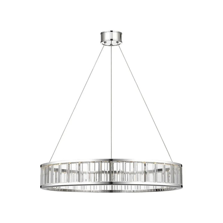 Alabaster Round LED Ring Chandelier 30"D