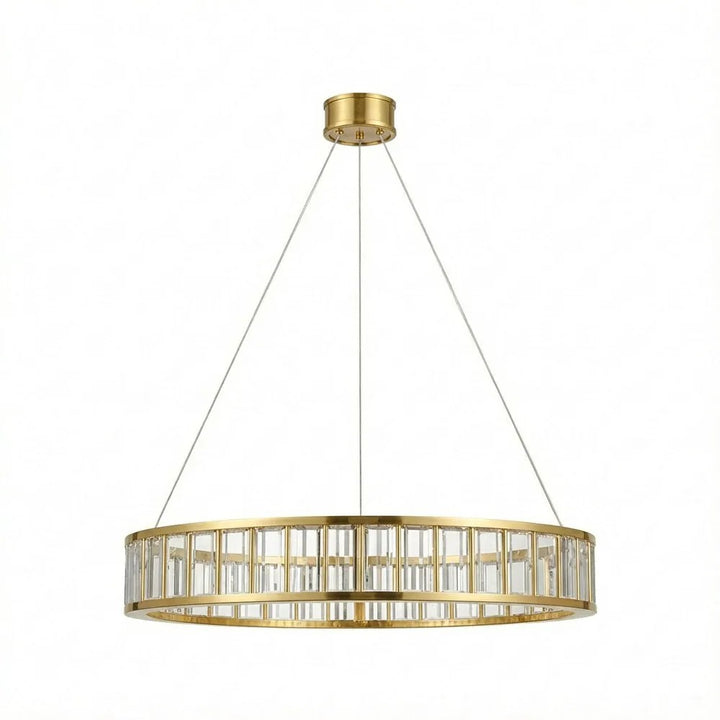 Alabaster Round LED Ring Chandelier 30"D