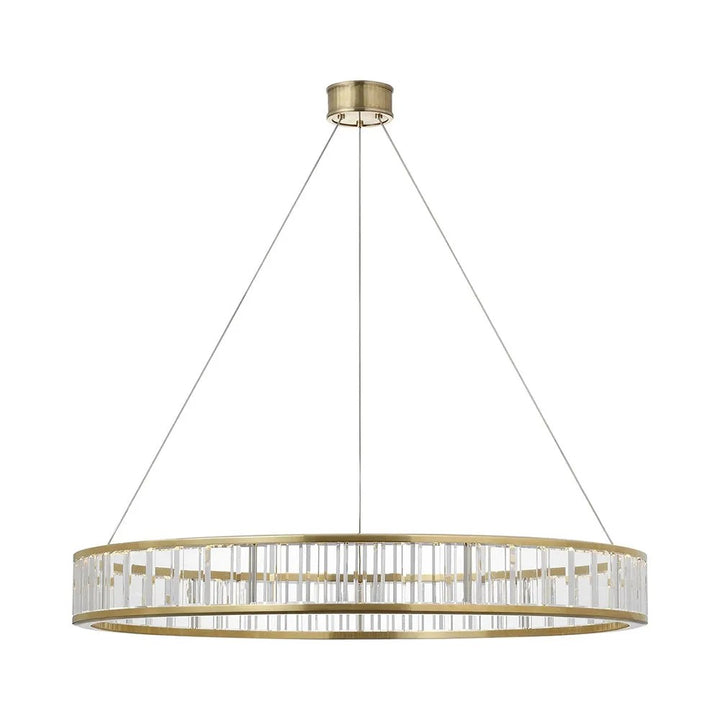 Alabaster Round LED Ring Chandelier 40"D