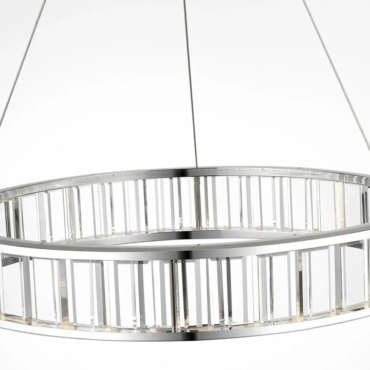 Alabaster Round LED Ring Chandelier 40"D