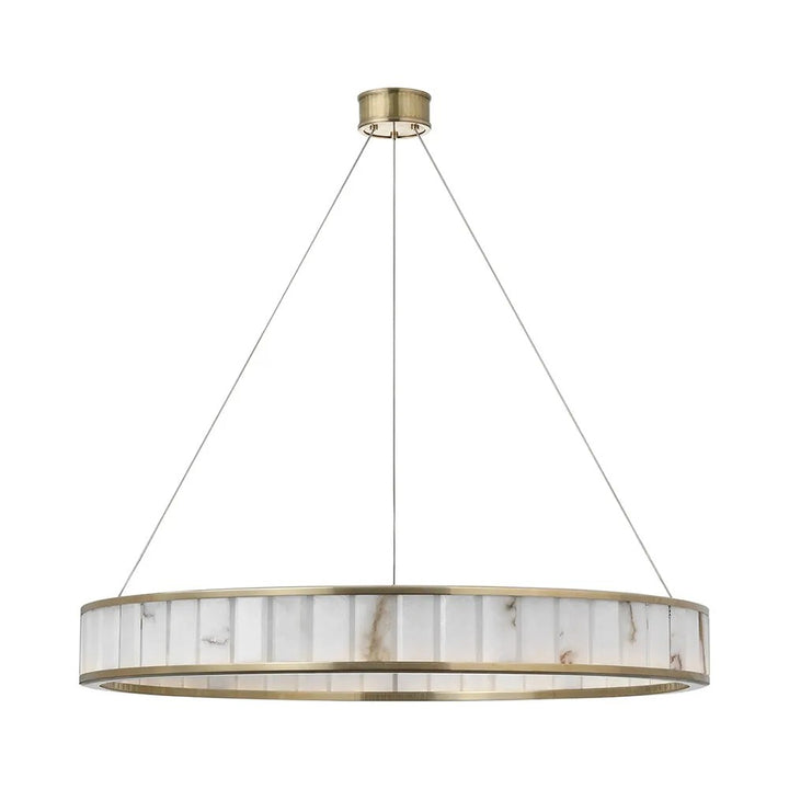 Alabaster Round LED Ring Chandelier 40"D