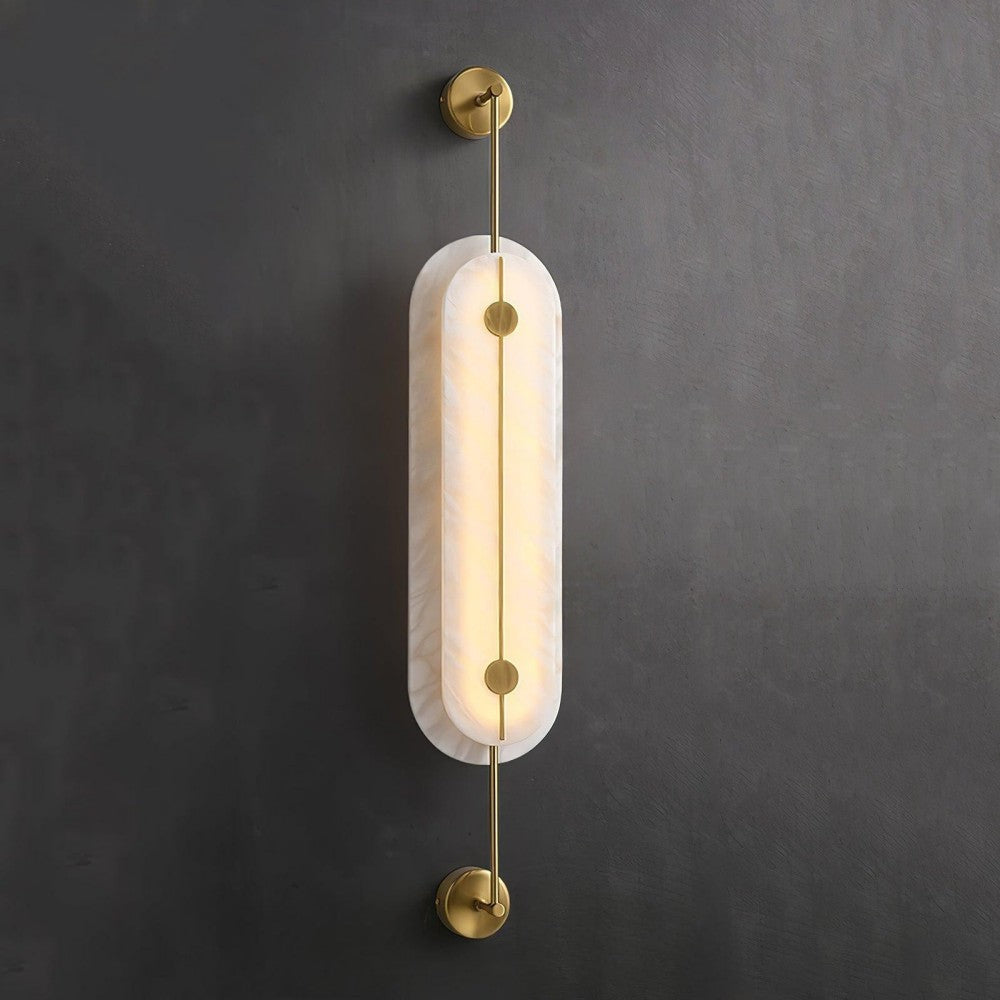 Alabaster Solvane Slim Oval Wall Sconce