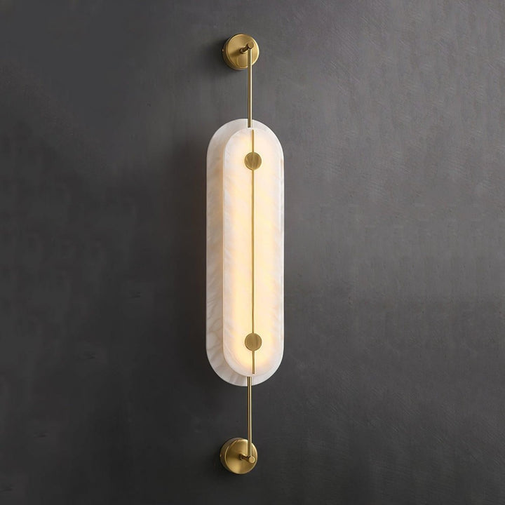 Alabaster Solvane Slim Oval Wall Sconce