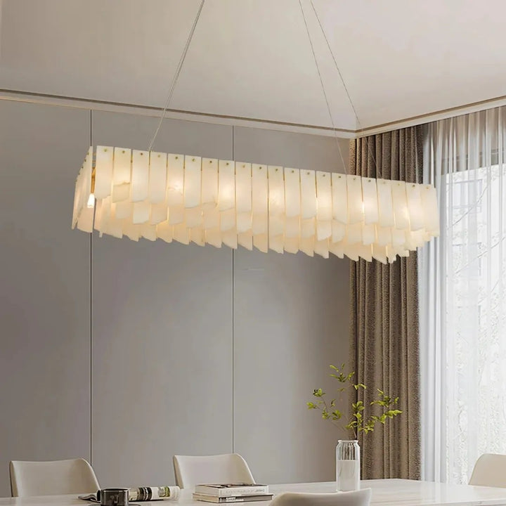 Alabaster Vaniun Linear Chandelier