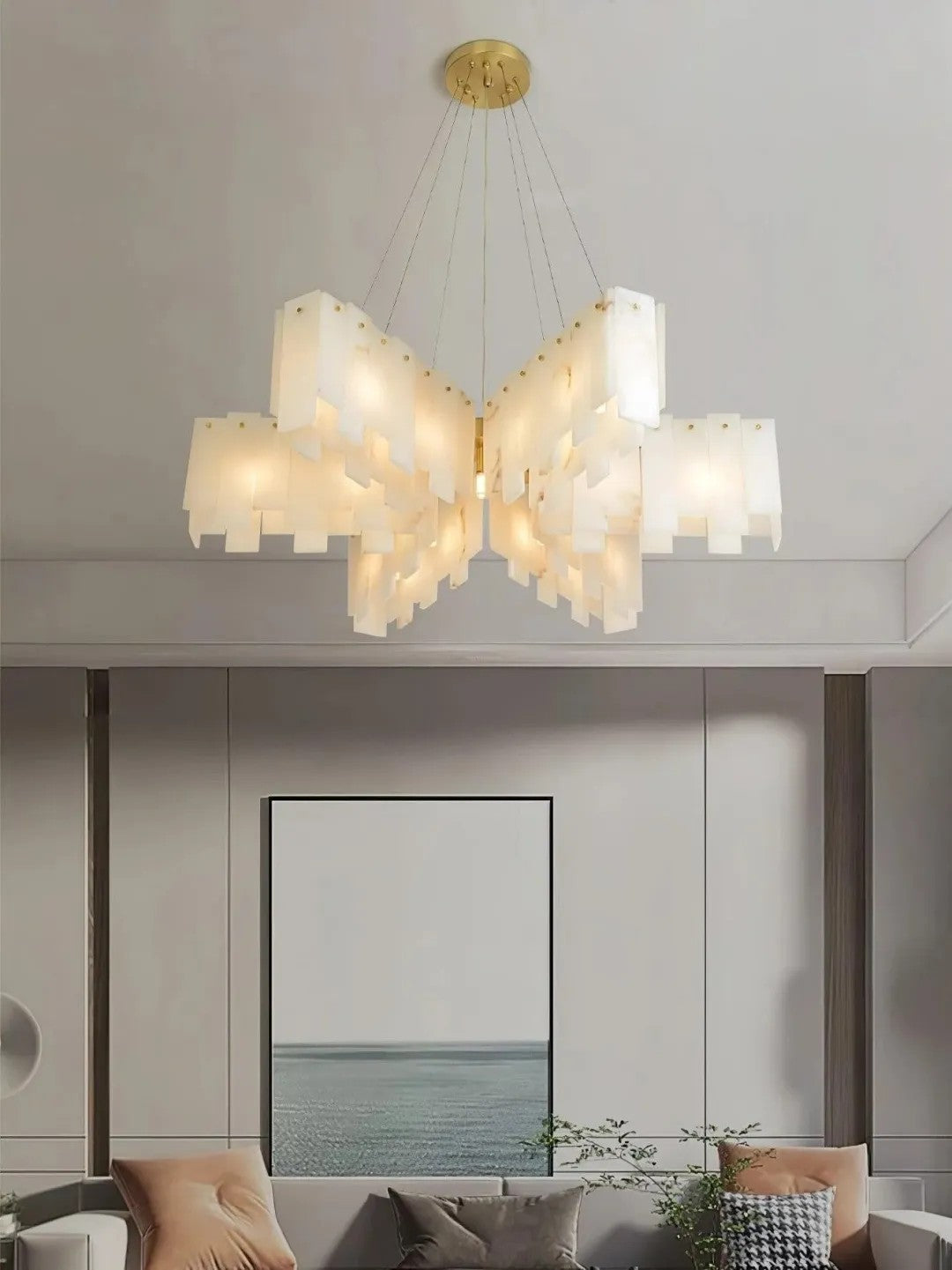 Alabaster Vaniun Star Chandelier