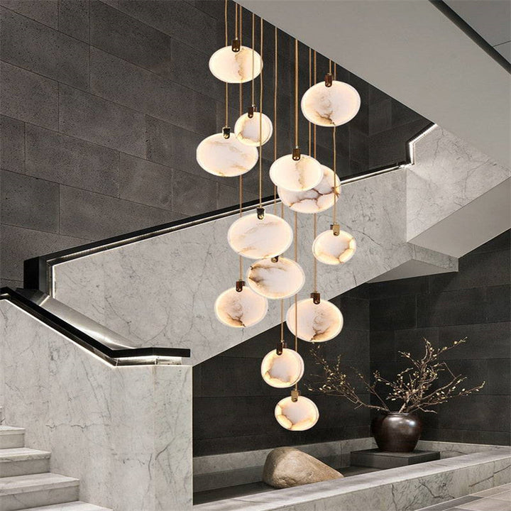 Alabaster Long Staircase Pendant Light