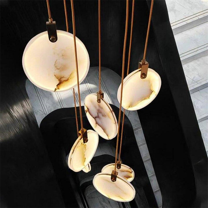 Alabaster Long Staircase Pendant Light