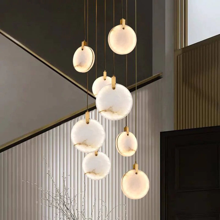 Alabaster Long Staircase Pendant Light