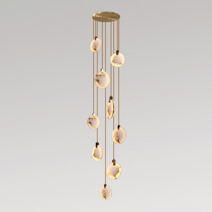 Alabaster Long Staircase Pendant Light