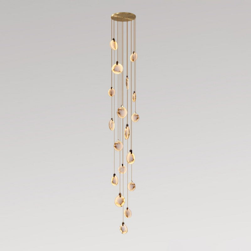 Alabaster Long Staircase Pendant Light