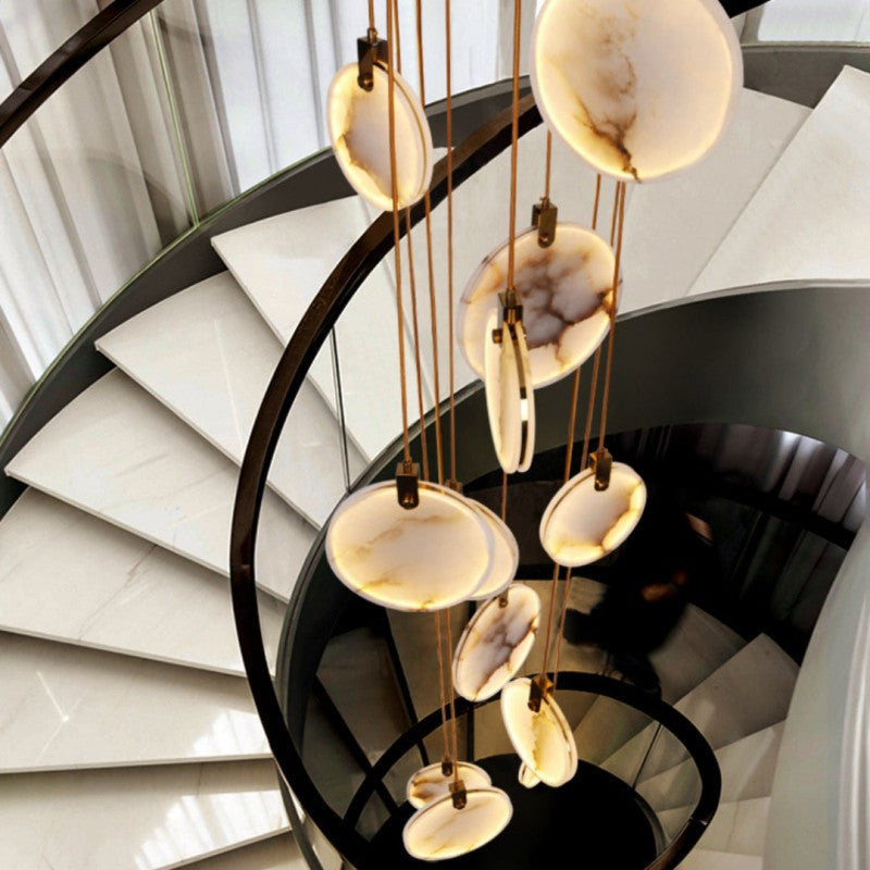 Alabaster Long Staircase Pendant Light