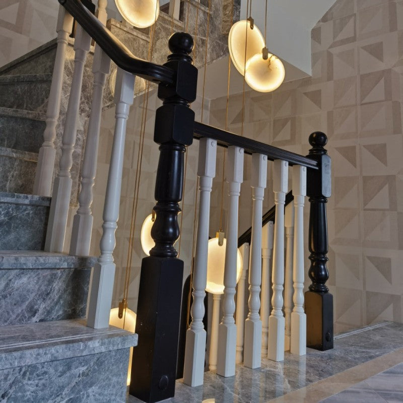 Alabaster Long Staircase Pendant Light