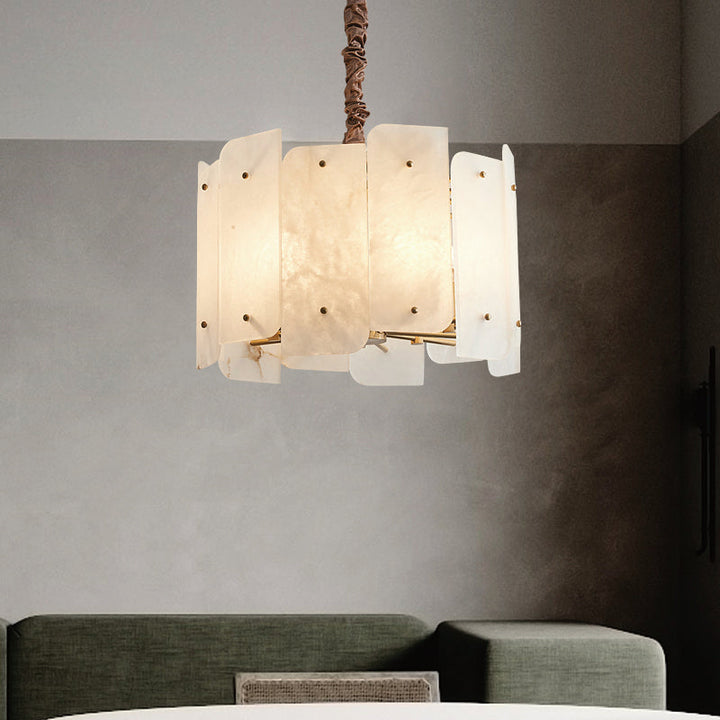 Alabaster Lorry Round Chandelier