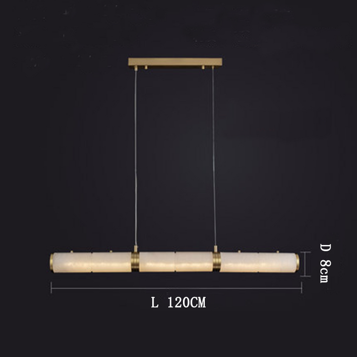 Alabaster Modern Art Linear Chandelier