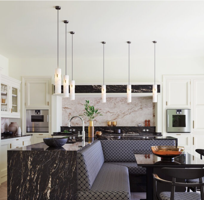 Alabaster Round Cluster Deco Pendant