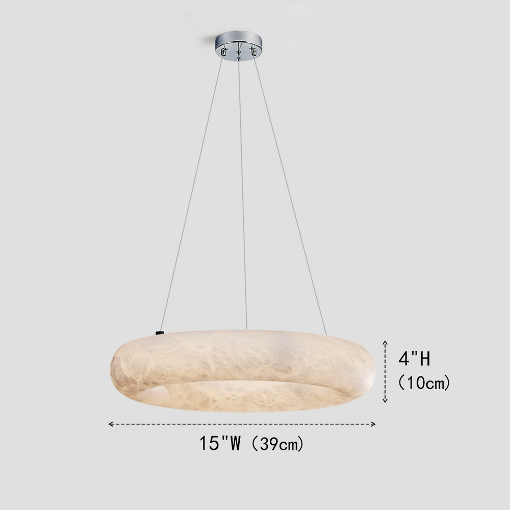 Alabaster Round BL Chandelier