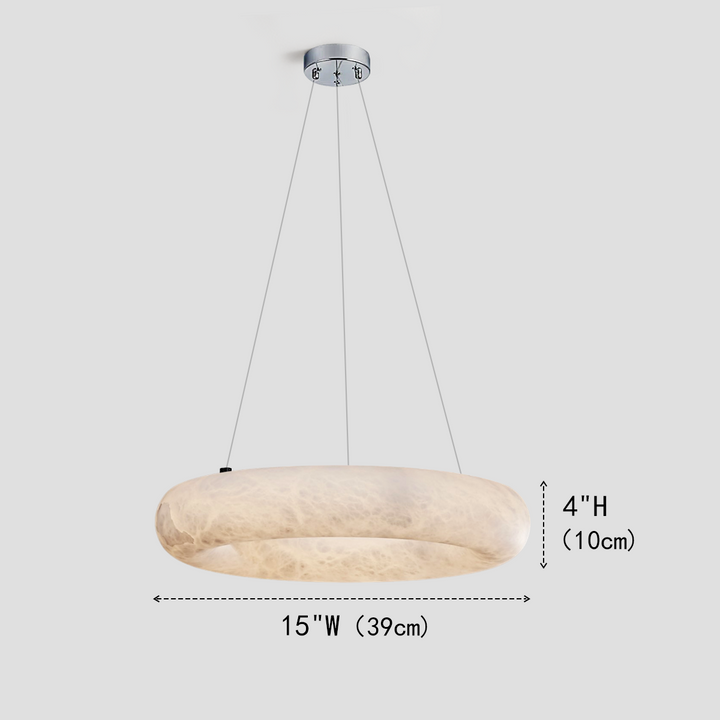 Alabaster Round BL Chandelier