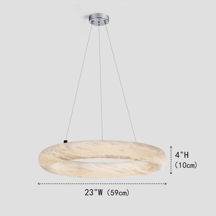 Alabaster Round BL Chandelier
