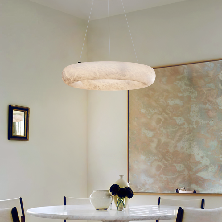Alabaster Round BL Chandelier