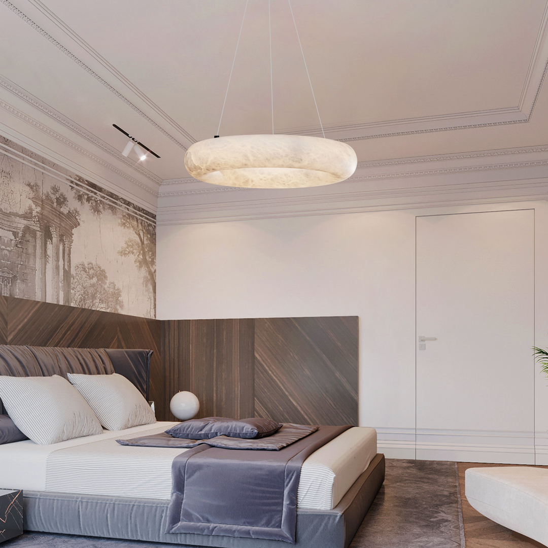 Alabaster Round BL Chandelier