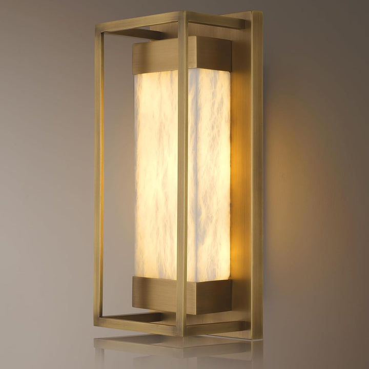 Alabaster Square Shaped Wall Sconce 15.7"