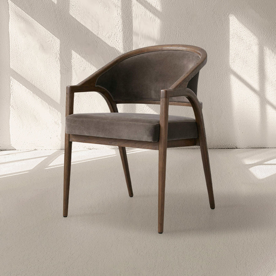 Alcott Upholstered Back Dining Arm Chair