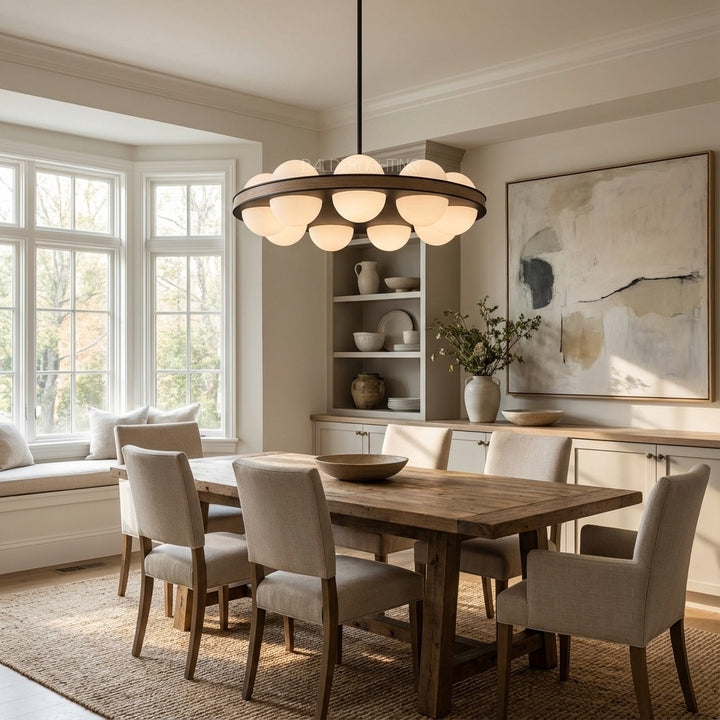 Alexia Round Wood Chandelier