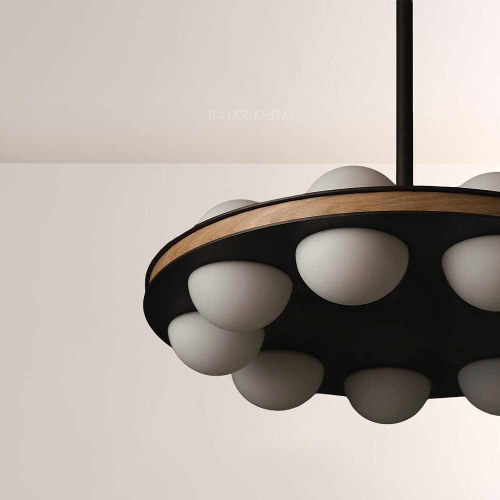 Alexia Round Wood Chandelier