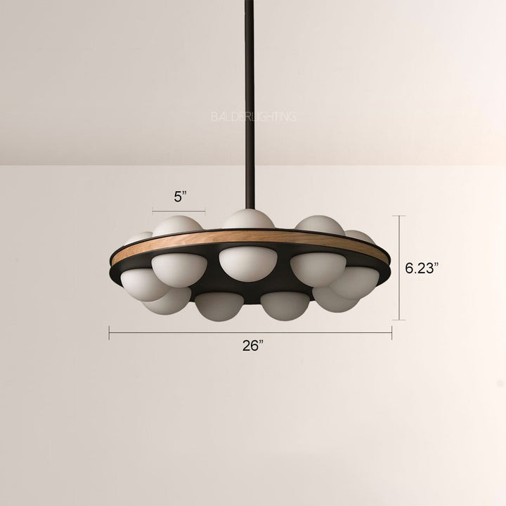 Alexia Round Wood Chandelier