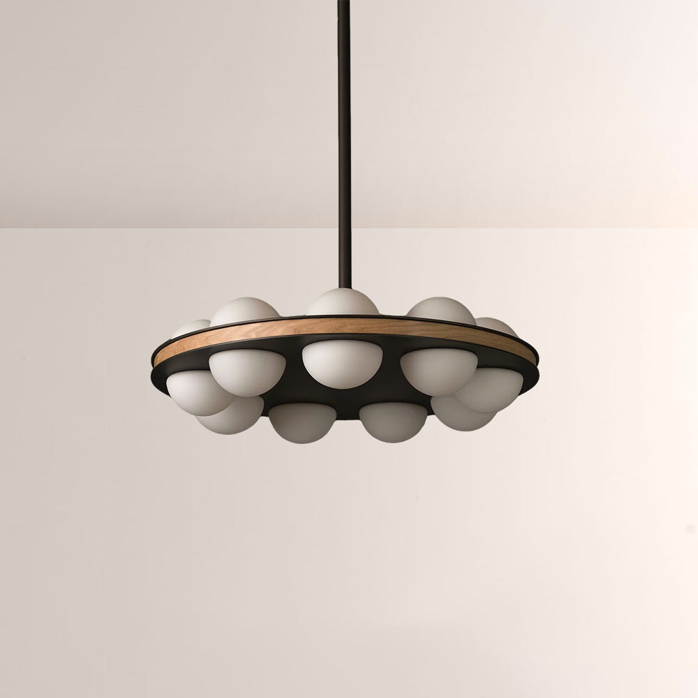 Alexia Round Wood Chandelier