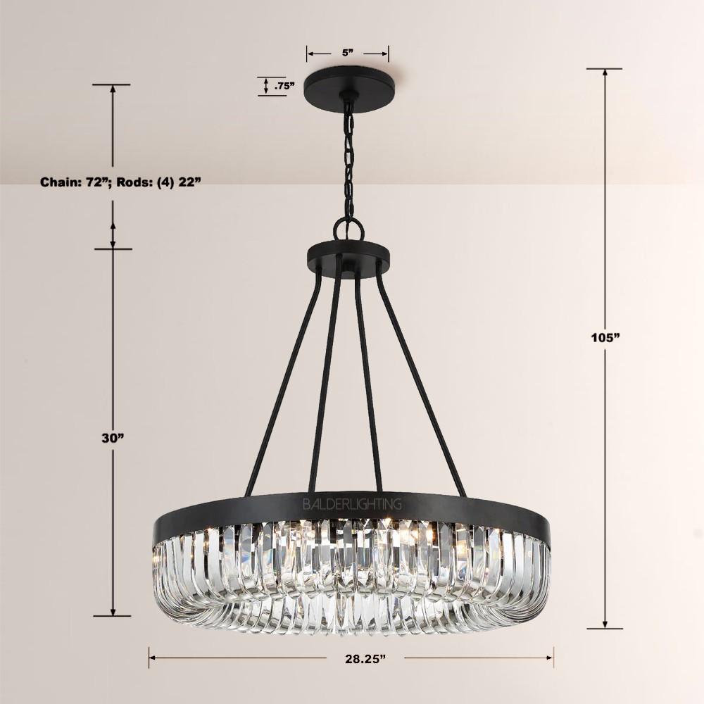 Alisa 1-Tier 10 Light Chandelier 28"