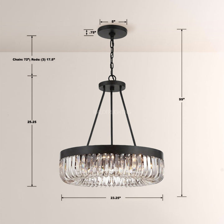 Alisa 1-Tier 8-Light Round Chandelier 23"