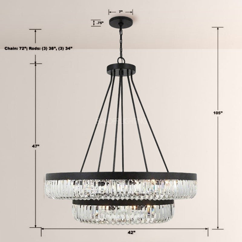 Alisa 2-Tier 26 Light Chandelier 42”