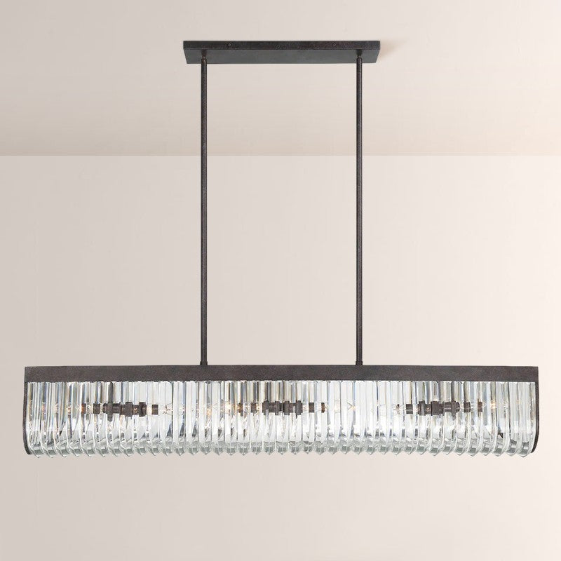 Alisa 6 Light Rectangular Chandelier 50"
