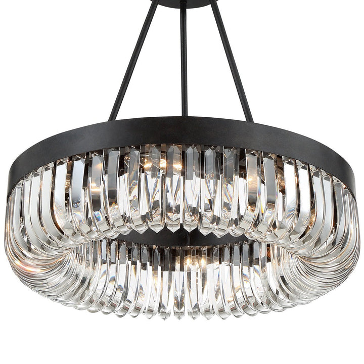 Alisa 1-Tier 8-Light Round Chandelier 23"