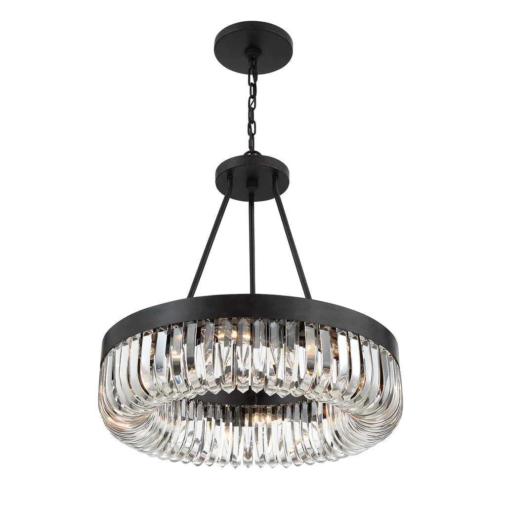 Alisa 1-Tier 8-Light Round Chandelier 23"