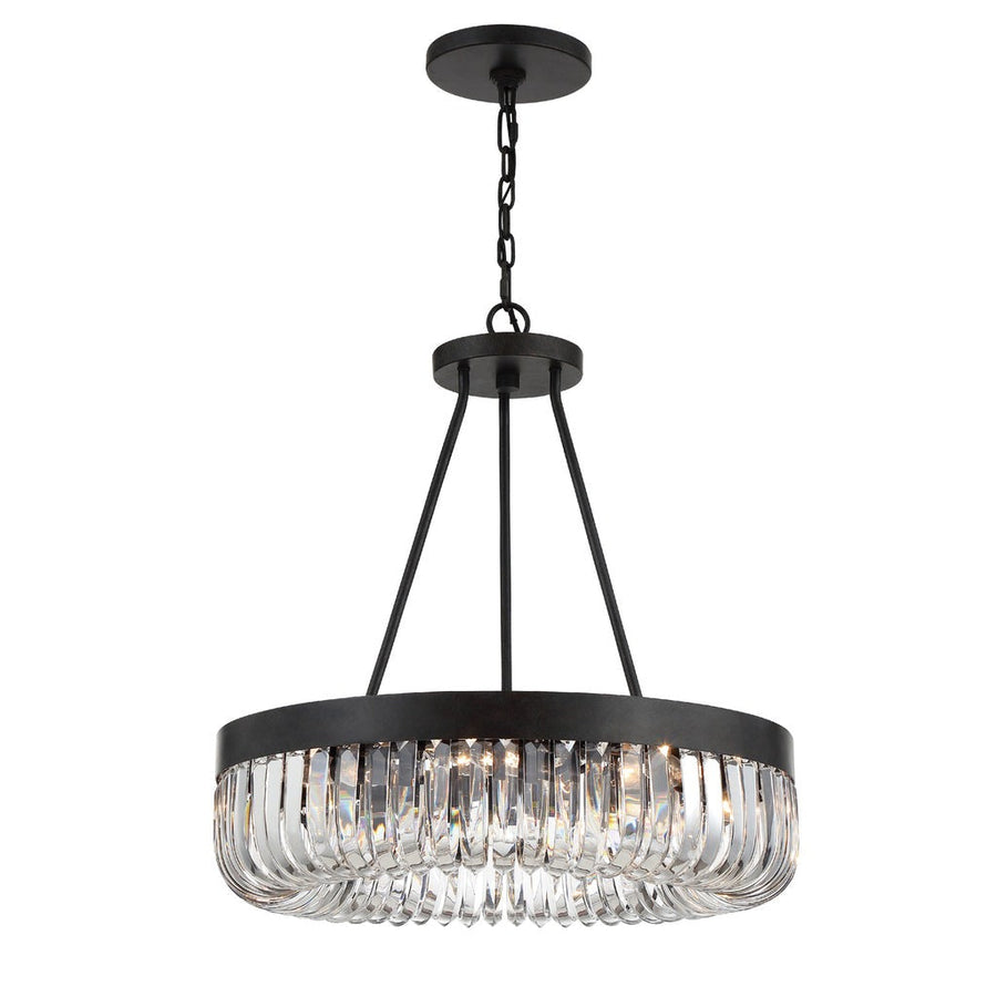 Alisa 1-Tier 8-Light Round Chandelier 23"