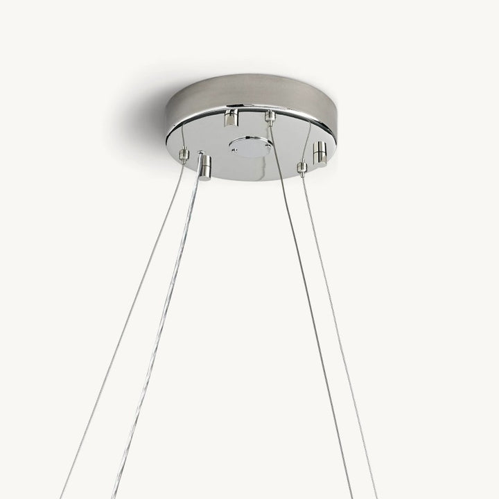 Alison Crystal Round LED Chandelier 72"